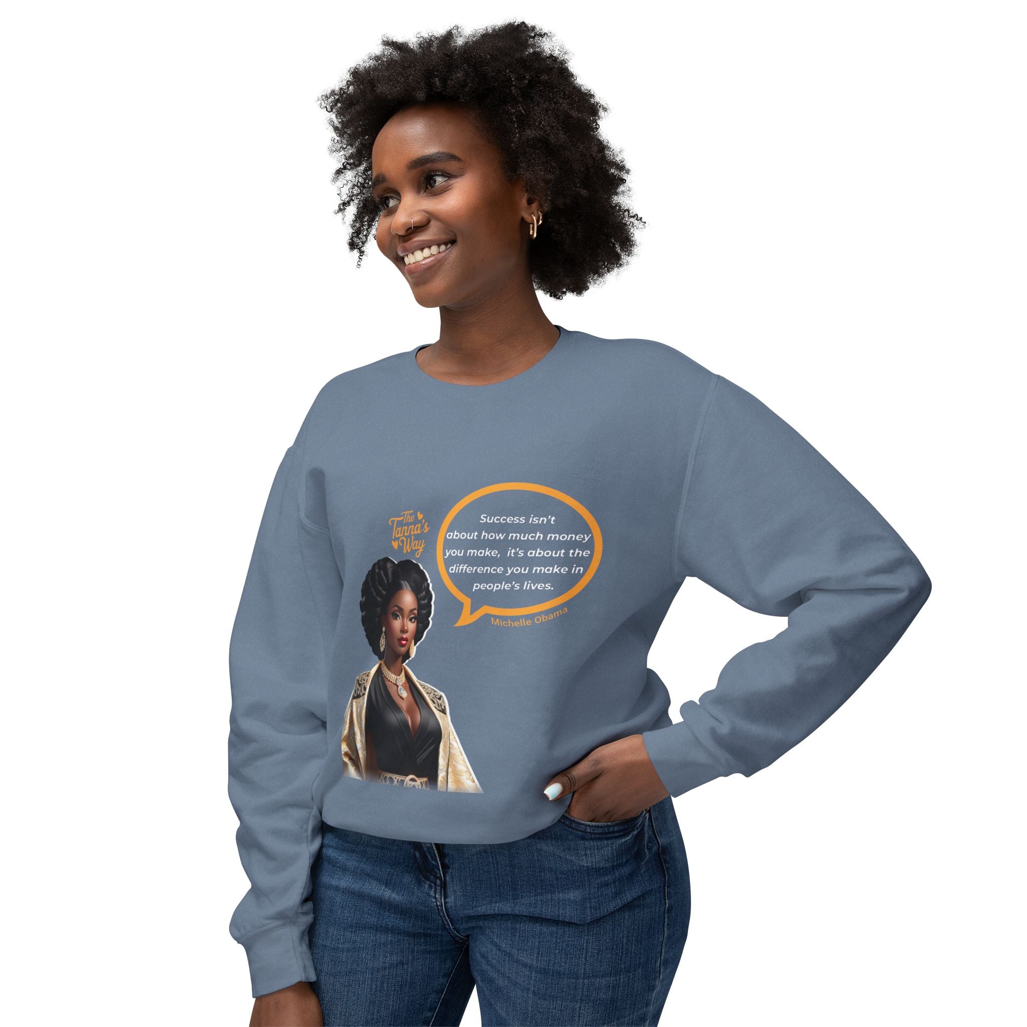 Michelle Obama | Unisex Lightweight Crewneck Sweatshirt